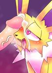  &lt;3 &lt;3_eyes 2017 aliasing ambiguous_gender blush canine cum cum_on_face digital_media_(artwork) duo eeveelution ejaculation female fur gradient_background hi_res humanoid_penis jolteon male male/female mammal nintendo open_mouth orgasm penis penis_on_face pok&eacute;mon rime_the_vixen sex simple_background smaller_version_at_source smile solo_focus tongue tongue_out video_games yellow_fur 