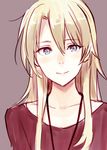  bad_id bad_twitter_id blonde_hair blue_eyes collarbone commentary hair_between_eyes inactive_account light_smile long_hair looking_at_viewer napata new_game! simple_background sketch solo upper_body yagami_kou 