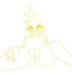  anthro areola avian bird breasts butt chica_(fnaf) chicken female five_nights_at_freddy&#039;s knullox larrybay2 makeup mascara nude presenting pussy slightly_chubby smile solo video_games 
