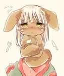  artist_request brown_eyes furry made_in_abyss nanachi_(made_in_abyss) rabbit smile white_hair 