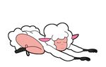  2017 animal_humanoid animated butt caprine epilepsy_warning eyes_closed happy humanoid leggy_lamb mammal minus8 mystephrin sheep simple_background smile solo twerking 