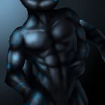  abs abstract_background athletic black_fur blue_nose elbow_tufts feline fur iudicium86 male mammal nude pecs sir_charles stripes tuft 