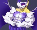  2017 abs anthro anthrofied bat biceps digital_media_(artwork) flexing horn hybrid legendary_pok&eacute;mon looking_at_viewer lunala male mammal membranous_wings muscular muscular_male nintendo open_mouth pecs pok&eacute;mon pok&eacute;morph simple_background smile solo standing steven_ciervyena tongue video_games wings 