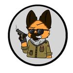  canine cigarette counter_strike eyewear fox fur gun mammal orange_fur piebunny raised_eyebrow ranged_weapon scarf sunglasses terrorism valve video_games weapon 