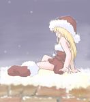  akazukin_chacha back cosplay magical_princess roof santa sitting 