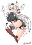  amatsukaze_(kantai_collection) ass bangs bar_censor black_panties blush censored closed_eyes closed_mouth cropped_legs dress dress_lift drooling ebifurya eyebrows_visible_through_hair facing_viewer female_ejaculation female_orgasm fingering from_behind gloves hair_between_eyes hair_tubes heart highres kantai_collection lifted_by_self long_hair long_sleeves looking_back masturbation no_shoes orgasm panties panties_aside pussy pussy_juice sailor_dress saliva side-tie_panties simple_background single_glove smoke smokestack solo speech_bubble spoken_heart sweat tears thighhighs trembling twitter_username two_side_up underwear vaginal very_long_hair white_background white_hair 