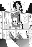  :3 braid bucket chinese_clothes comic drill_hair flat_cap greyscale hat head_fins highres hong_meiling in_bucket in_container japanese_clothes kimono makako_(yume_bouei_shoujo_tai) mermaid monochrome monster_girl multiple_girls sitting sleeping sweat touhou translated twin_braids wakasagihime wooden_bucket 