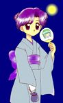  akazukin_chacha fan kimono moon night standing yakko 