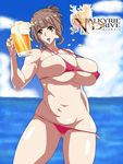  beer bikini breasts huge_breasts kazami_torino valkyrie_drive valkyrie_drive_-mermaid- 