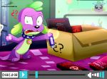  &iquest; &iquest;? &lt;3 ? book box canine collar confusion dog dvd equestria_girls male mammal my_little_pony pentagram satanism solo spike_(eg) the-butcher-x usb vhs 
