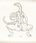  2017 alexl anaconda anaconda_(song) anthro big_breasts big_butt breasts butt clothing female huge_breasts hyper looking_at_viewer looking_back nicki_minaj nipples parody reptile scalie simple_background smile snake solo thick_thighs underwear wide_hips 