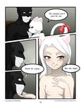  animal_humanoid anthro breasts cat_humanoid charle colored comic darkmirage duo english_text fairy_tail feline female greyscale hi_res humanoid male mammal monochrome nude pantherlily redoxx ribbons tail_bow tail_ribbon text transformation 
