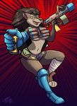  canine combatraccoon cosplay female junkrat mammal roxia solo video_games warcraft were werewolf worgen 