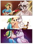  animal_crossing anthro bodi canine comic crossover dog duo eclipsewolf guitar k.k._slider kissing male male/male mammal musical_instrument nintendo rock_dog video_games 
