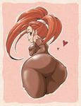  :p ass ass_focus back barbara breast_hold breasts chocolate dragon_quest dragon_quest_vi heart hinomaru_(firesoul) huge_ass long_hair looking_back medium_breasts naked_chocolate nipples nude orange_hair ponytail purple_eyes solo tongue tongue_out 