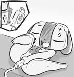  animate_inanimate anthro blush breasts canine dog epilepticgerbil eyes_closed female licking mammal monochrome nintendo nintendo_switch nipples nude open_mouth penetration pussy short_stack simple_background slightly_chubby smile solo switch_dog thick_thighs tongue tongue_out usb vaginal vaginal_penetration video_games white_background wide_hips 