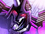  80s broken_horn cyclonus decepticon glowing glowing_eyes horns ichira-san looking_at_viewer machine machinery mecha no_humans oldschool personification red_eyes robot solo transformers upper_body 