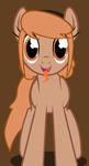 animated equine hair horse looking_at_viewer mammal my_little_pony open_mouth orange_hair pony sharp_teeth smile tailwag teeth the_thing thingpone tongue unknown_artist 