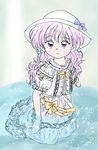 akazukin_chacha hat marin mermaid open_eyes pink_hair 