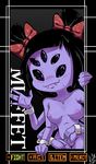  2017 anthro arachnid arthropod big_breasts black_hair blush breasts fangs female hair hair_ribbon humanoid looking_at_viewer muffet multi_arm multi_eye multi_limb nipples nude pussy ribbons simple_background smile solo spider sruto undertale video_games 