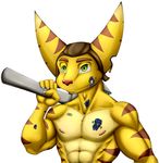  abs android anthro barcode biceps claws damage green_eyes hat libra-11 lombax machine male muscular muscular_male nails pecs ratchet ratchet_and_clank robot robotic_reveal simple_background smile solo stripes tattoo teeth tools video_games white_background wrench 