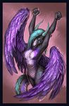  anthro breasts dragon feathers hair horn hybrid invalid_color quirachen reptile scales scalie solo sparkle stretching wings 