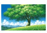  border cloud commentary_request day forest grass hariken highres leaf meadow mountain nature no_humans original outdoors scenery sky tree white_border 