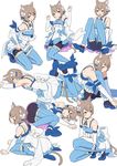  :3 :d absurdres animal_ears ankle_ribbon arm_ribbon arm_support armpits arms_up ass bad_id bad_pixiv_id bangs bare_shoulders black_legwear blue_bow blue_choker blue_dress blue_footwear blue_legwear blue_ribbon bob_cut bolo_tie bow bow_dress brown_hair cat_ears choker clenched_hands closed_mouth collarbone commentary_request cross-laced_clothes detached_sleeves dress dress_bow dress_lift eyebrows_visible_through_hair eyes_visible_through_hair felix_argyle frilled_dress frilled_legwear frills front-tie_top full_body hair_between_eyes hair_bow hair_ribbon highres jewelry jumping knee_up kneeling knees_together_feet_apart lace lace-trimmed_dress large_bow layered_dress leaning_forward legs_up looking_at_viewer looking_to_the_side lying male_focus momosuke_(ishakry) multiple_views on_side on_stomach open_mouth orange_eyes otoko_no_ko pantyhose parted_bangs pendant re:zero_kara_hajimeru_isekai_seikatsu ribbon seiza shoes short_dress short_hair shoulder_blades simple_background sitting smile spaghetti_strap squatting striped striped_legwear striped_ribbon thighhighs thighhighs_over_pantyhose upskirt vertical-striped_dress vertical-striped_legwear vertical_stripes white_background white_bow white_dress 