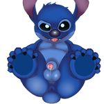  2017 alien alpha_channel anus balls butt claws cute digital_media_(artwork) disney fur hi_res hole_(disambiguation) humanoid_penis lilo_and_stitch male mammal nude penis playful precum saliva short_tail simple_background sketch solo stitch teeth tongue transparent_background wet zackary911 