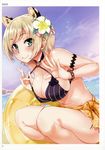  animal_ears arima_jin bikini erect_nipples swimsuits toranoana 