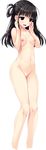  :d absurdres blush breasts hands_on_own_face haruru_minamo_ni! highres long_hair medium_breasts navel nipples nude official_art open_mouth pussy shintarou smile solo transparent_background yamagami_miori 