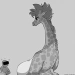  anonymous anthro areola big_breasts breasts female giraffe huge_breasts javanshir mammal mature_female nude side_boob slightly_chubby smile 