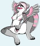  2017 anthro areola breasts cheetah demitria digital_media_(artwork) drooling feline female fur hair jolteonkitty mammal masturbation nipples nude open_mouth orgasm pussy pussy_juice saliva simple_background smile solo spots spotted_fur spreading teeth tongue tongue_out white_background wings 