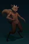  animal_genitalia green_eyes horn iora_gabhar iora_rua male mammal nude red_squirrel refegi rodent satyr sheath squirrel 