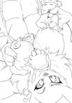  anthro barbed_penis breasts cum cum_in_mouth cum_inside digimon duo erection faceless_male fellatio female greyscale male male/female monochrome nipple_pinch nubbed_penis open_mouth oral penis pinch renamon saurian scar sex titfuck vein yawg 