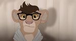  2017 ambiguous_gender brown_hair disney eyewear feline fur glasses hair hipster lion mammal solo tan_fur tartii the_lion_king yellow_eyes 