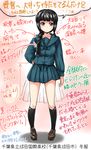  aqua_skirt braid commentary_request highres kantai_collection kitakami_(kantai_collection) loafers looking_at_viewer nukoyarou ribbon school_uniform shoes short_hair skirt solo translation_request 