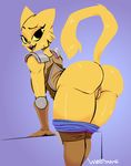  armor bedroom_eyes boots breasts butt camel_toe clothing feline footwear fur gloves half-closed_eyes katia_managan khajiit leaning leaning_forward looking_at_viewer looking_back mammal prequel presenting pussy raised_eyebrow seductive smile solo the_elder_scrolls thick_thighs video_games wolftang yellow_fur yellow_sclera 
