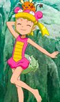  child dedenne eureka_(pokemon) loli pokemon pokemon_(anime) pokemon_xy slowbro swimsuit 