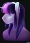  2016 anthro anthrofied equine female friendship_is_magic hair hi_res horn long_hair looking_at_viewer mammal my_little_pony simple_background solo tsudamaku twilight_sparkle_(mlp) unicorn 