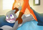  &lt;3 &lt;3_eyes 2017 ahegao ambiguous_penetration anthro bed bedroom blush breasts butt disney domination duo ear_pull eye_rolling female from_behind_(disambiguation) from_behind_position fur interspecies judy_hopps lagomorph looking_pleasured lying male male/female mammal morning mrponeswildride nick_wilde nude on_bed on_front open_mouth penetration pinned purple_eyes rabbit sex size_difference tongue wide_eyed zootopia 