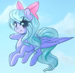  2017 absurd_res equine feathered_wings feathers female feral flitter_(mlp) fluffymaiden flying friendship_is_magic hair hair_bow hair_ribbon hi_res long_hair mammal my_little_pony open_mouth pegasus ribbons solo wings 