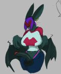  anthro bat big_breasts big_butt big_ears big_nose breasts butt clothed clothing dickgirl facial_piercing hair intersex mammal piercing septum solo terra_the_bat thick_thighs tired toxicempress3 wide_hips 