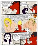  angel balls big_penis breasts canine comic demon english_text erection female foursome grillo group group_sex handjob hi_res humanoid humanoid_penis kayle_(lol) kissing larger_male league_of_legends male male/female mammal monster_girl_(genre) morgana_(lol) multi_head muscular nasus_(lol) nipples penis riot_games sex size_difference smile sona_(lol) text video_games winged_humanoid wings 