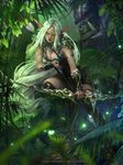  :| amulet archer_pose archery armband armlet arrow boots bow_(weapon) breasts bush cleavage closed_mouth collar copyright_name dagger dated elf eyebrows fingernails forest full_body glowing grass green_eyes highres jewelry kisuny_park large_breasts leaf legend_of_the_cryptids lips long_eyebrows long_hair looking_at_viewer nature necklace orc outdoors plant pointy_ears quiver sheath shoulder_armor solo spaulders squatting thigh_boots thighhighs thighlet tiara v-shaped_eyebrows watermark weapon white_hair 