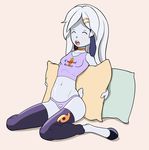  2017 anthro caprine clothing female fur hair hi_res krisha_russel legwear loli mammal mcmamont panties sheep simple_background solo stockings underwear yawns young 