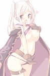  :d belt bikini bikini_pull blush breasts brown_belt brown_gloves cape commentary female_my_unit_(fire_emblem:_kakusei) fire_emblem fire_emblem:_kakusei fire_emblem_heroes gloves heart heart-shaped_pupils large_breasts long_hair my_unit_(fire_emblem:_kakusei) nipples open_mouth pussy smile solo sweat sweatdrop swimsuit symbol-shaped_pupils teu_(navy) twintails white_background white_hair 