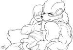  anon anthro arcanine areola balls big_breasts blush breasts clothing digital_media_(artwork) female male muscular nintendo nipples pants penis pok&eacute;mon shirt size_difference sweat thepainfultruth tongue tongue_out undressing video_games 