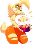  2017 alpha_(vimhomeless) anthro areola band-aid bandage big_breasts blonde_hair breasts canine cleavage cleavage_cutout clothed clothing dog erect_nipples female fingerless_gloves gloves hair hi_res looking_at_viewer mammal muscular muscular_female nipple_bulge nipple_slip nipples portrait simple_background smile solo superhero superhero_dog_(vimhomeless) three-quarter_portrait tight_clothing torn_clothing vimhomeless voluptuous white_background wide_hips 