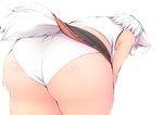  animal_ears ass ass_focus bare_shoulders bent_over flying_sweatdrops from_behind hands_on_own_knees inubashiri_momiji panties shishi_juuroku short_hair simple_background skirt sleeveless solo tail thighs touhou underwear white_background white_hair white_panties wolf_ears wolf_tail 
